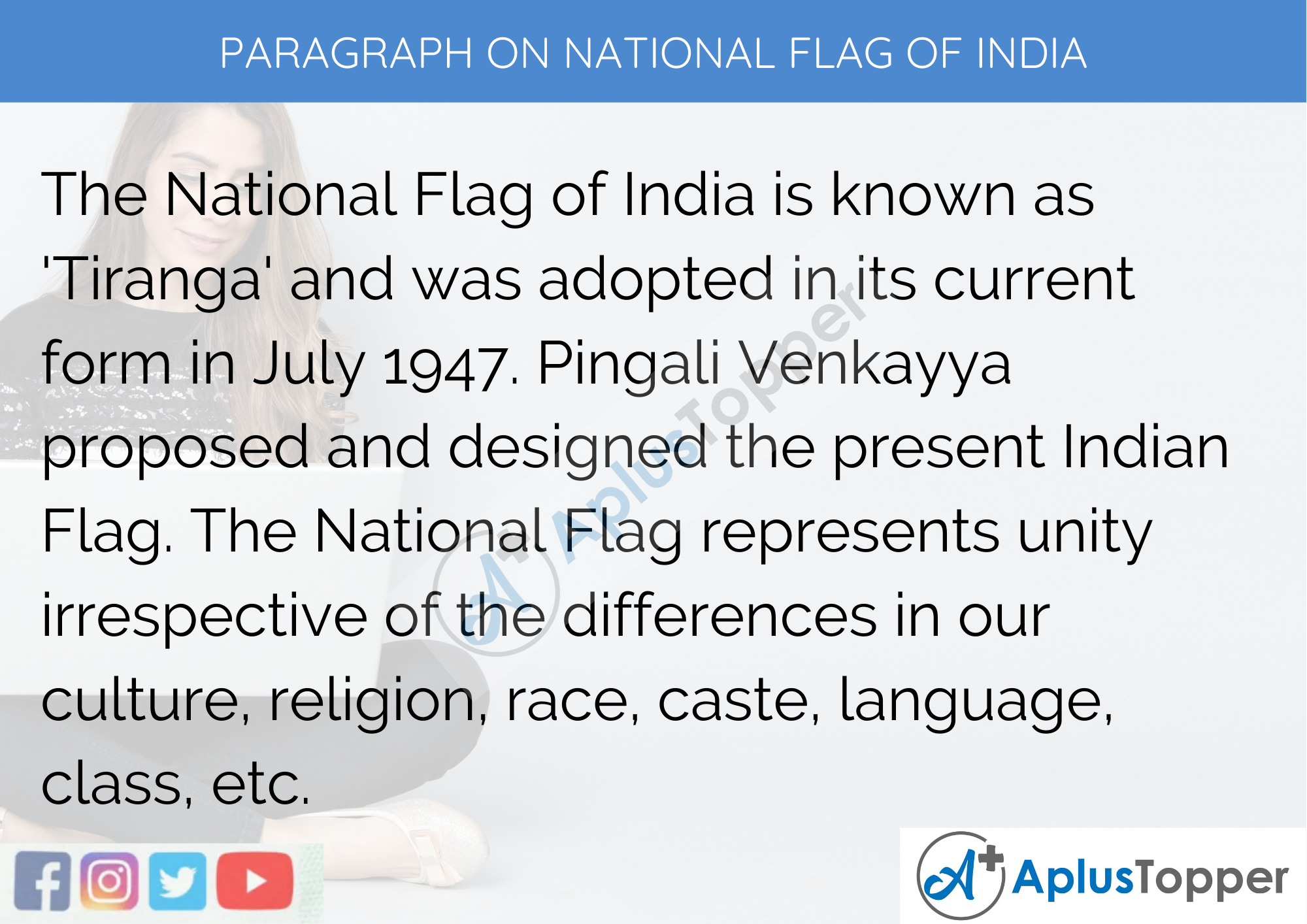 Paragraph on National Flag of India - 100 Words for Classes 1, 2, and 3 Kids