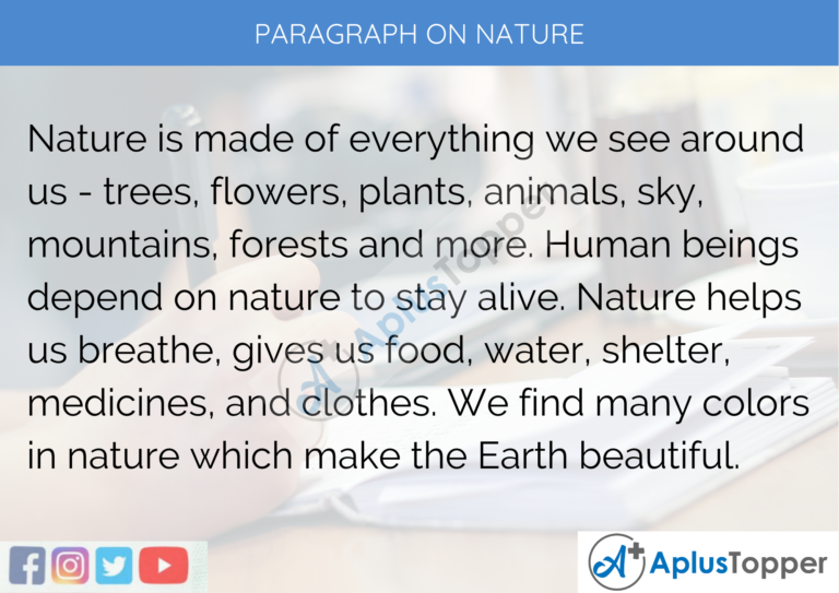 paragraph writing on nature