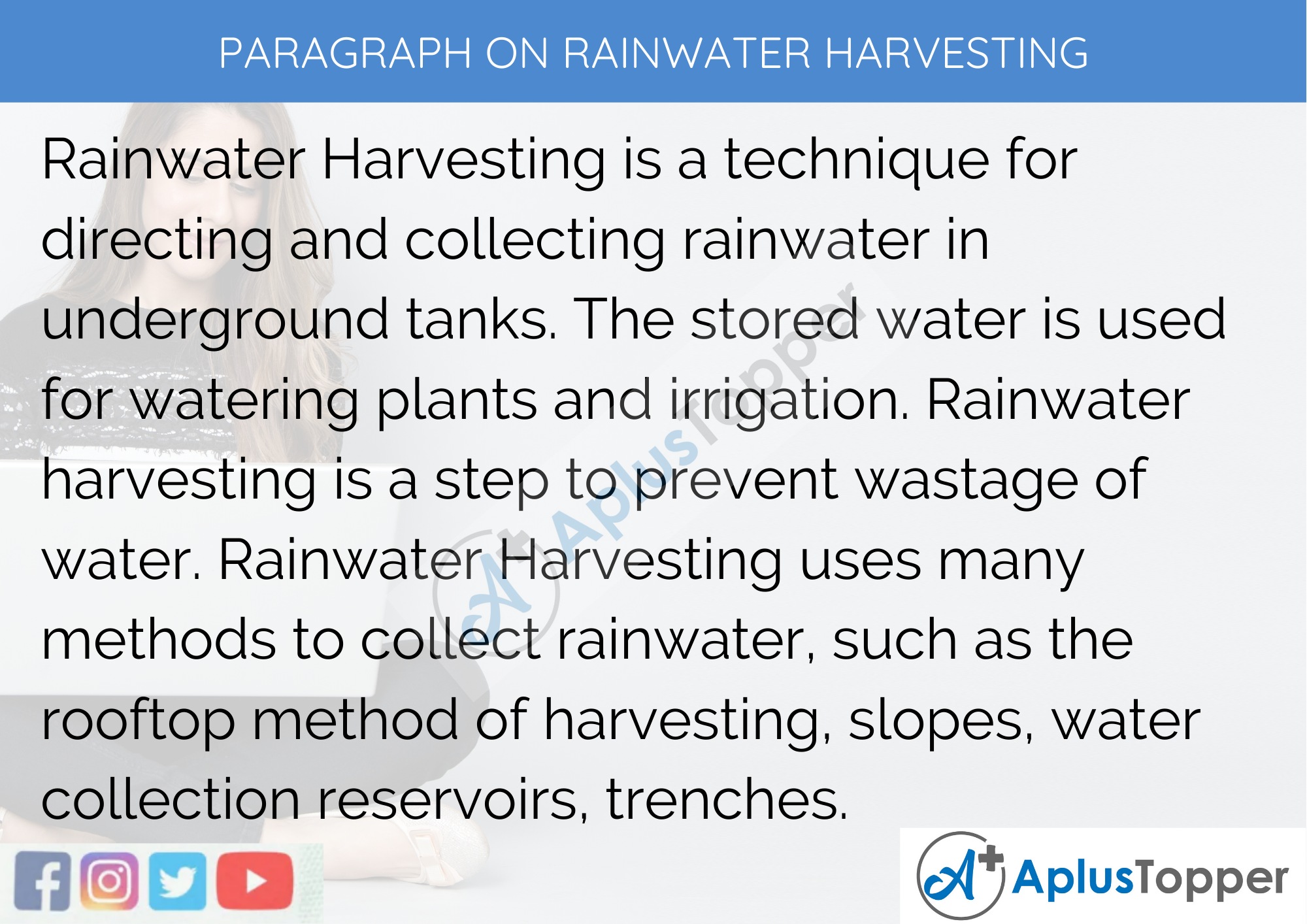 Paragraph on Rain Water Harvesting - 100 Words for Classes 1, 2, and 3 Kids