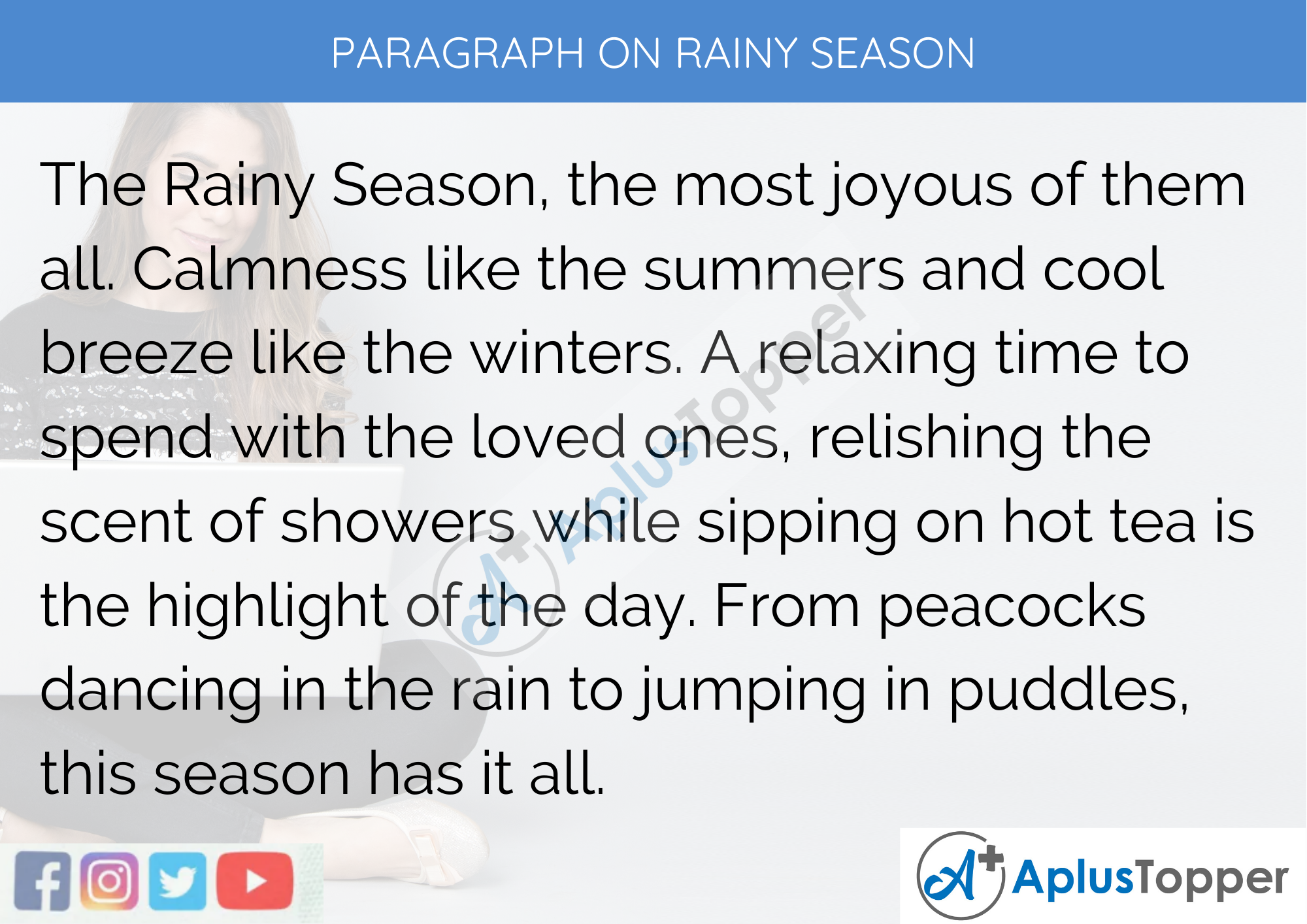 Paragraph on Rainy Season - 100 Words for Classes 1, 2, 3 Kids
