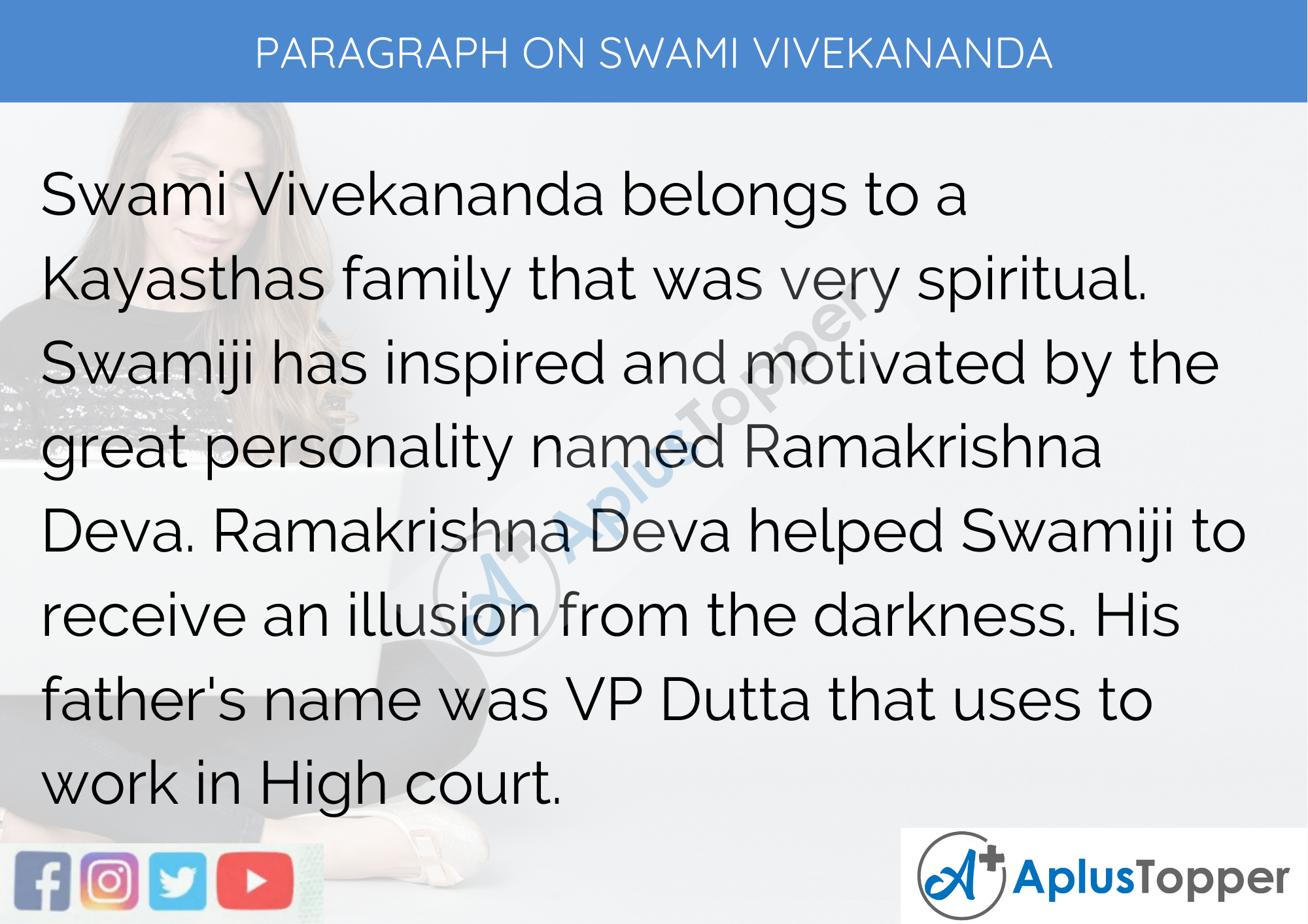Paragraph on Swami Vivekananda - 250 Words for Classes 9, 10, 11, 12 and Competitive Exam Students