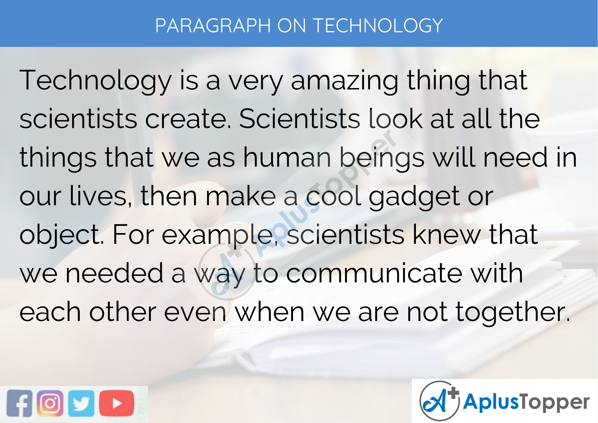 Paragraph on Technology - 100 Words for Classes 1, 2, 3 Kids