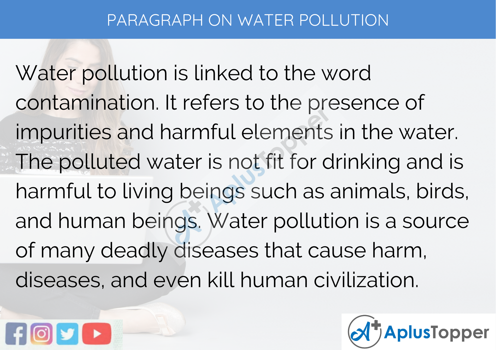 essay writing on water pollution in english