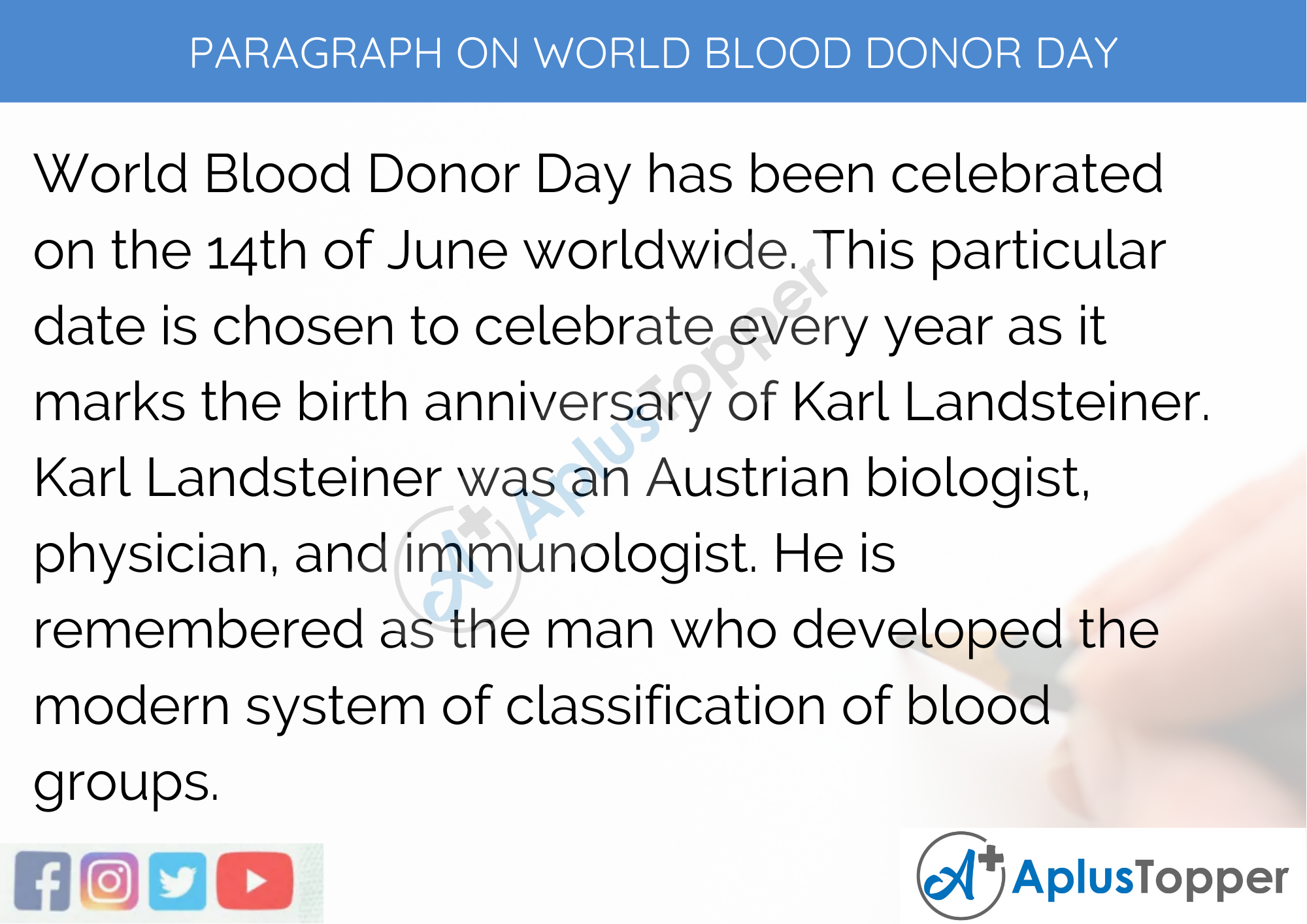 Paragraph on World Blood Donor Day - 250 to 300 Words for Classes 9, 10, 11, and 12, And Competitive Exam Aspirants