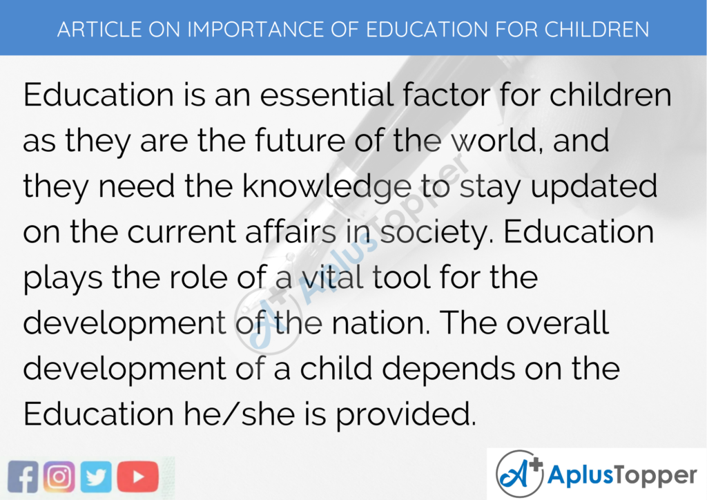articles about education for all