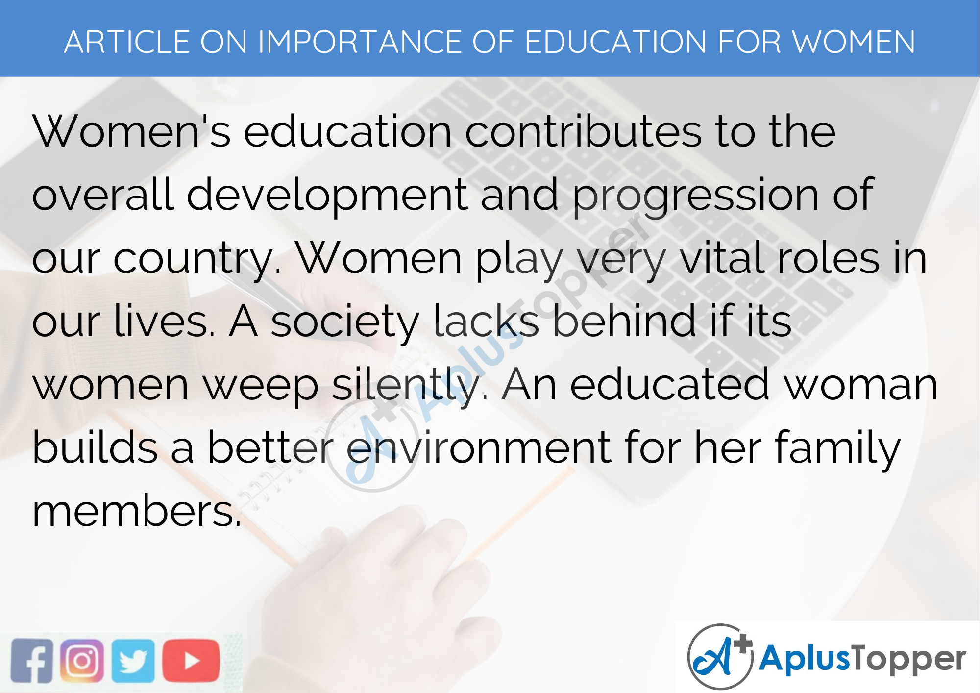 Short Article on Importance of Education for Women 200 Words in English