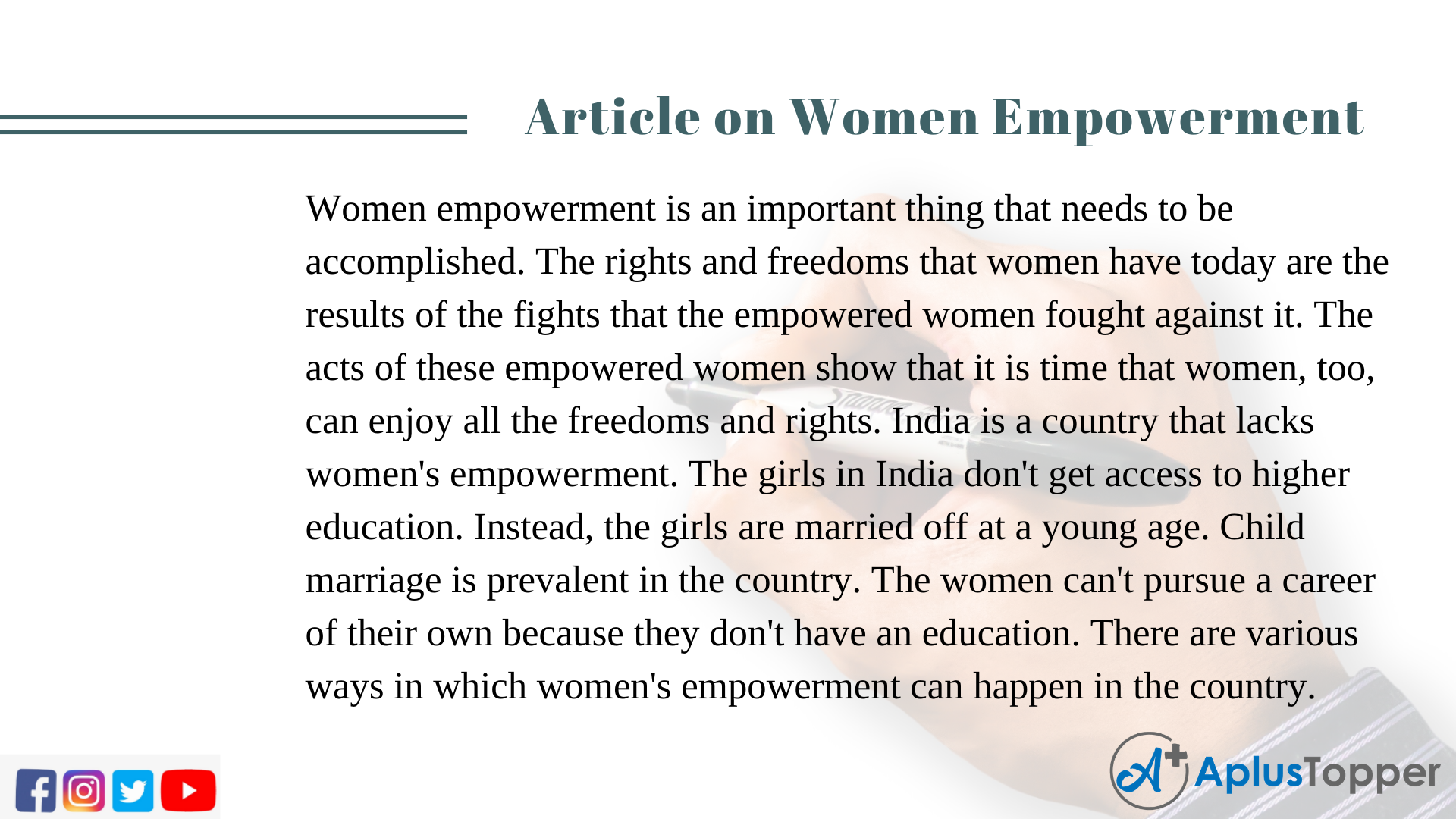 Short Article on Women Empowerment