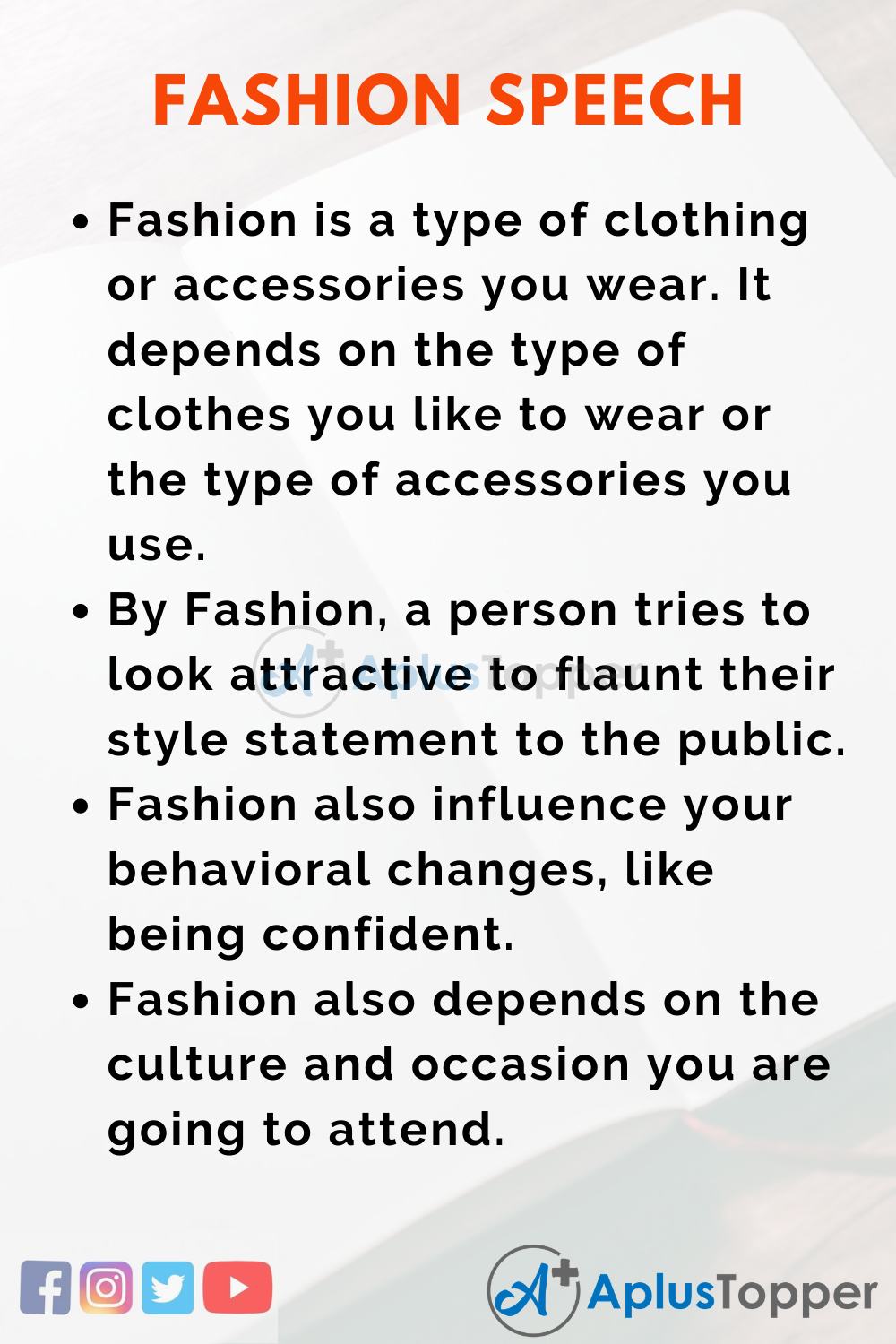 fashion essay topics