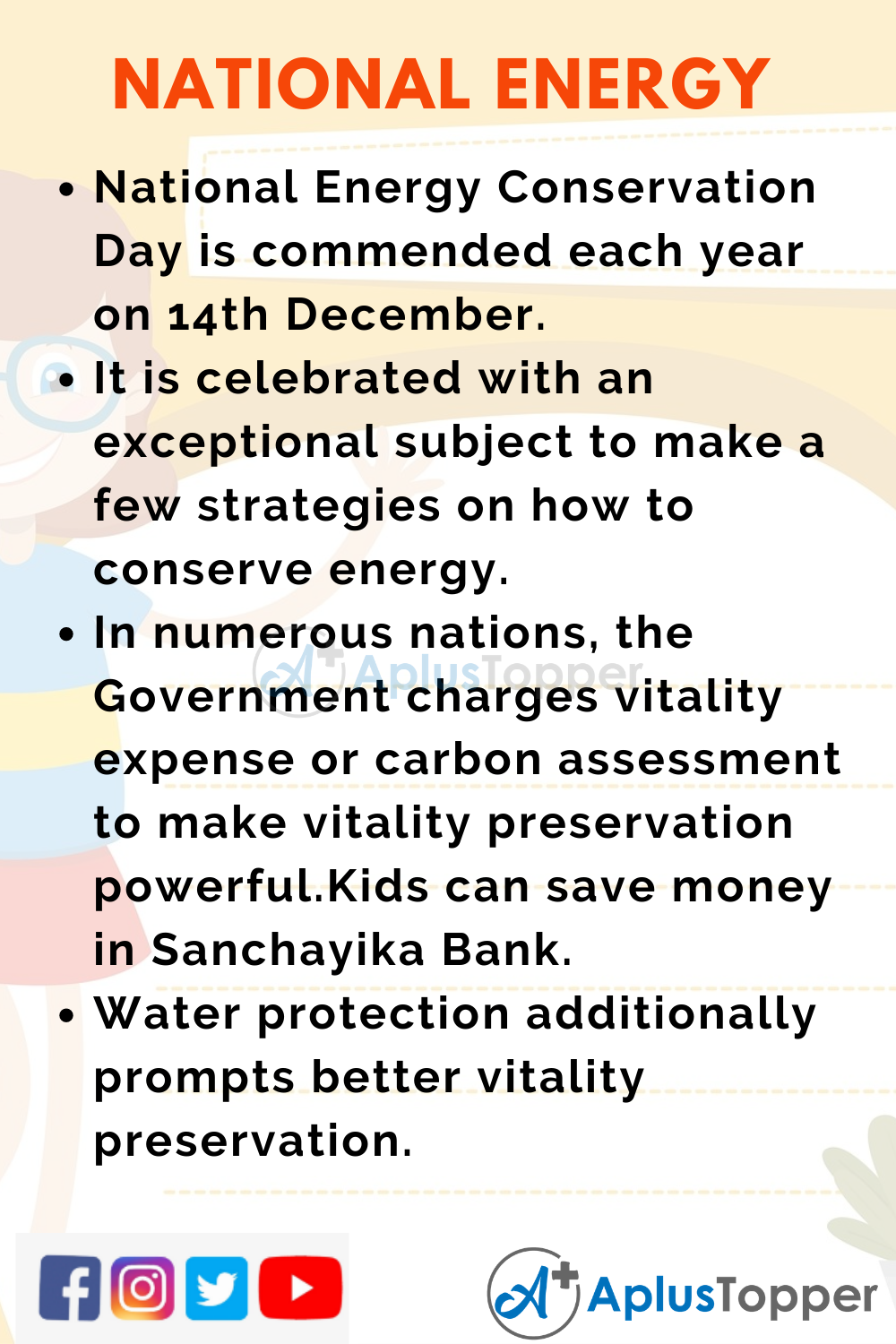 10 Lines On National Energy Conservation Day for Higher Class Students