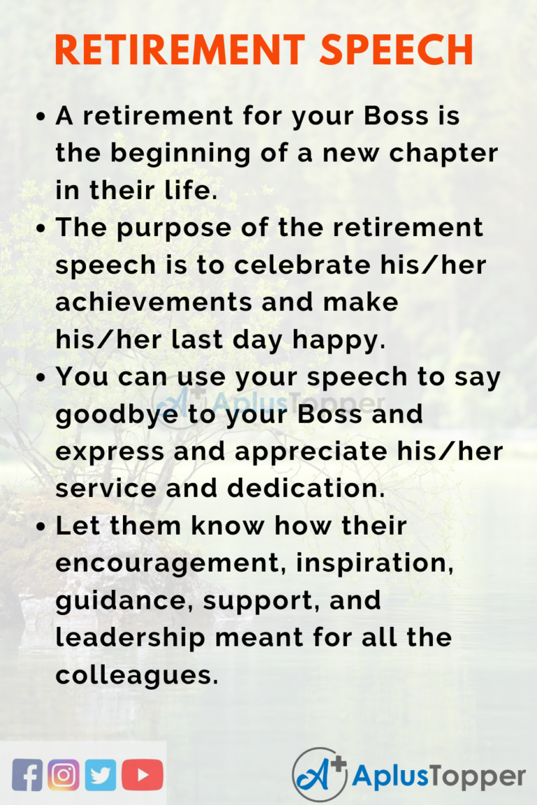 what to say in retirement speech