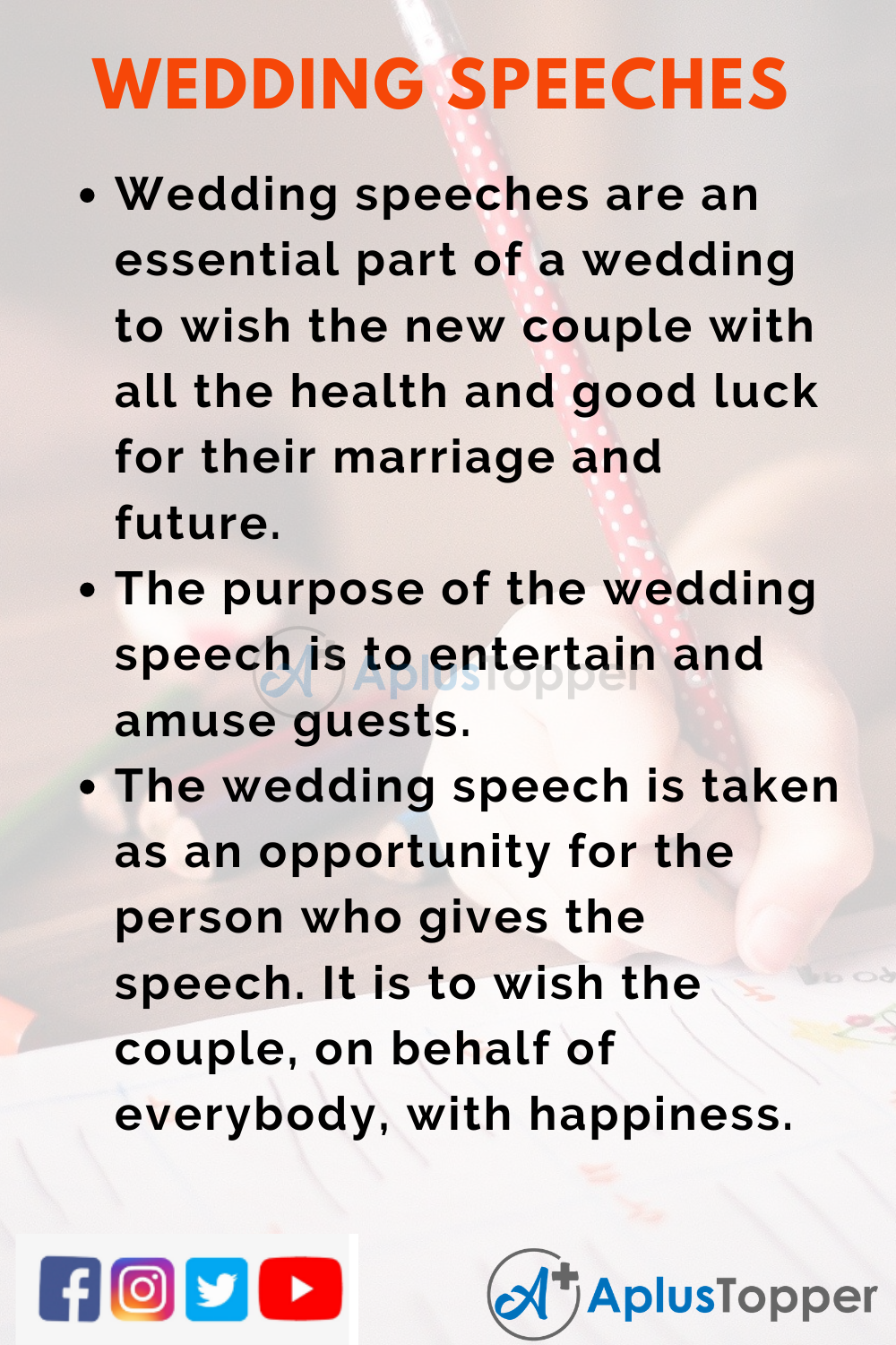 10 Lines On Short Wedding Speeches In English