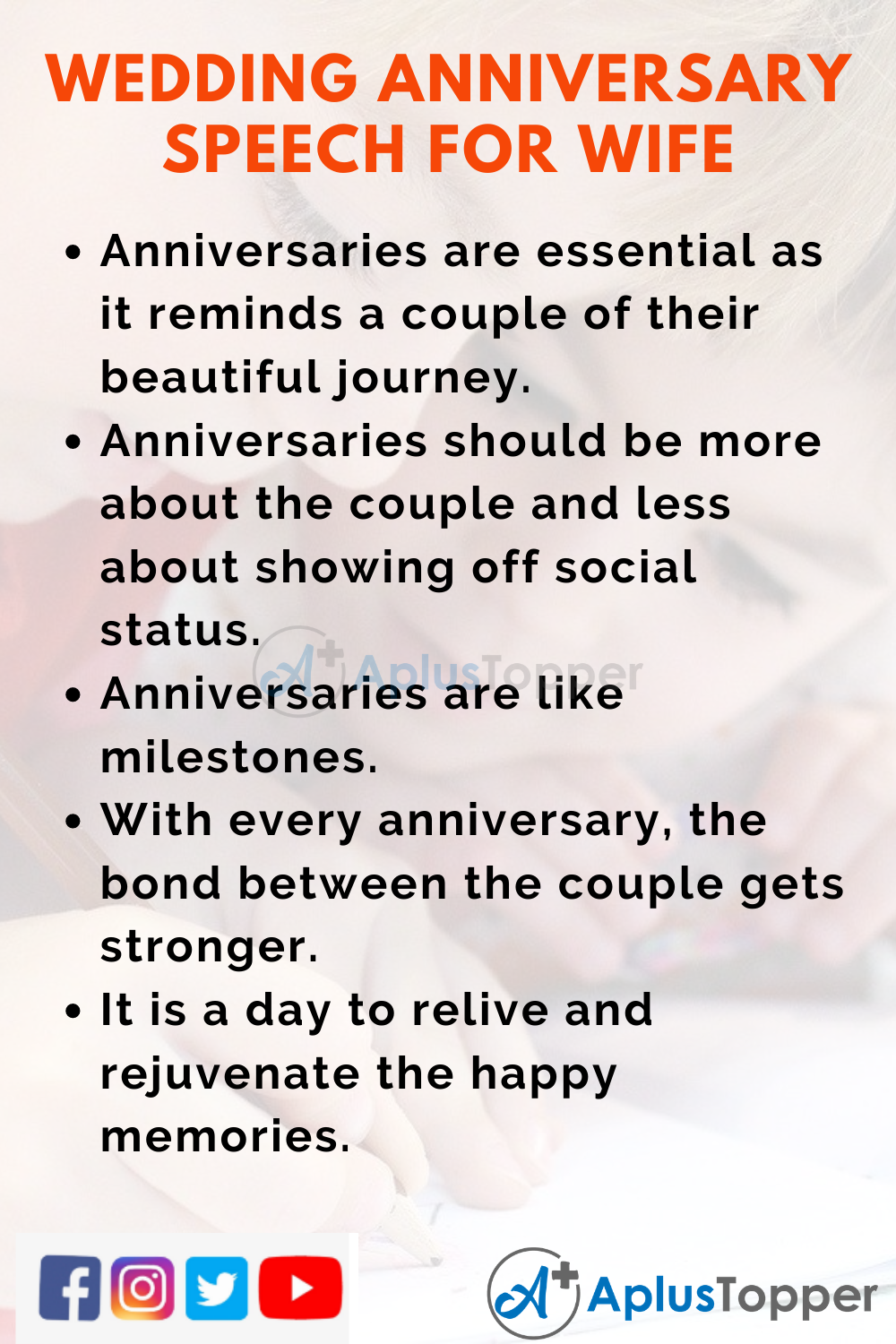 10 Lines On Wedding Anniversary Speech for Wife