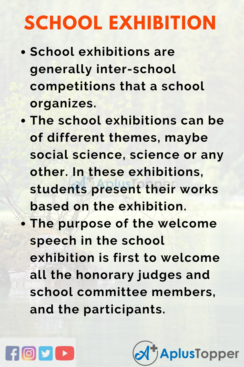 10 Lines On Welcome Speech for School Exhibition In English