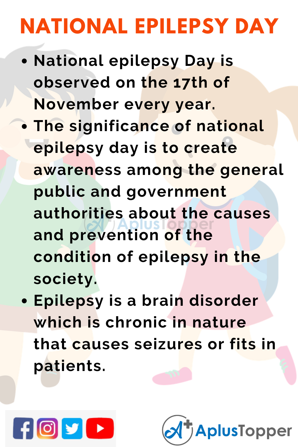 10 Lines on National Epilepsy Day for Kids