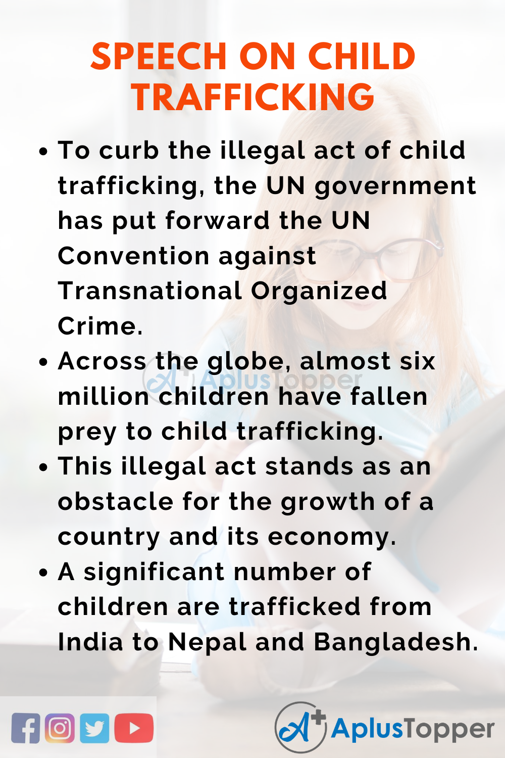 Short Speech On Child Trafficking 150 Words In English