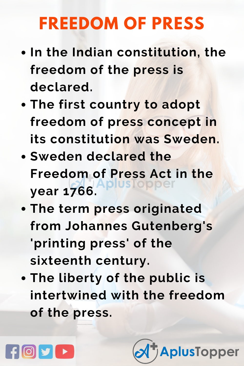 Short Speech On Freedom Of Press 150 Words In English