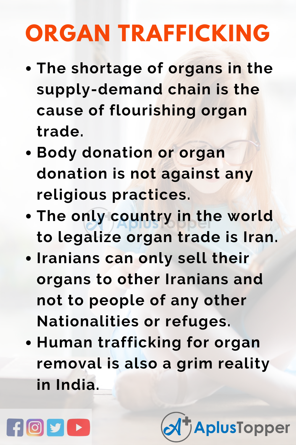 Short Speech On Organ Trafficking 150 Words In English