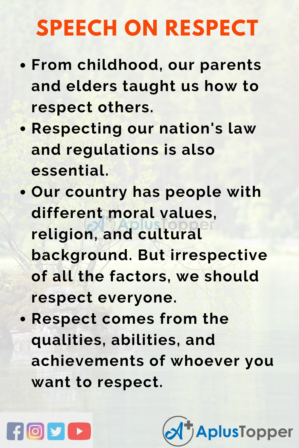 speech on respect for others