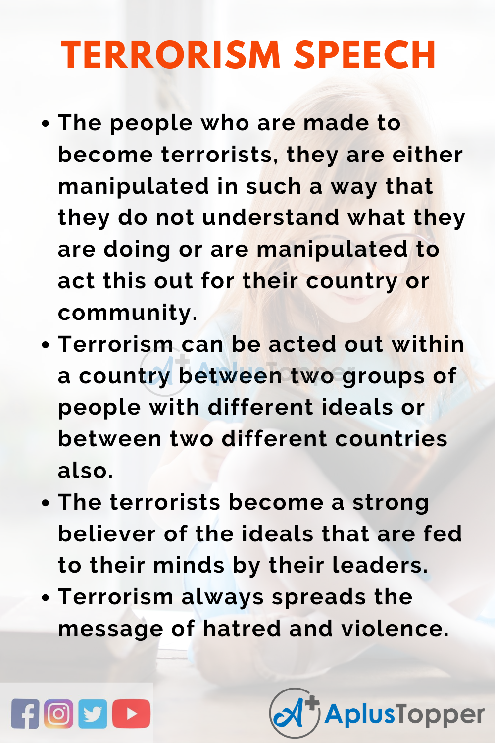 short speech on terrorism