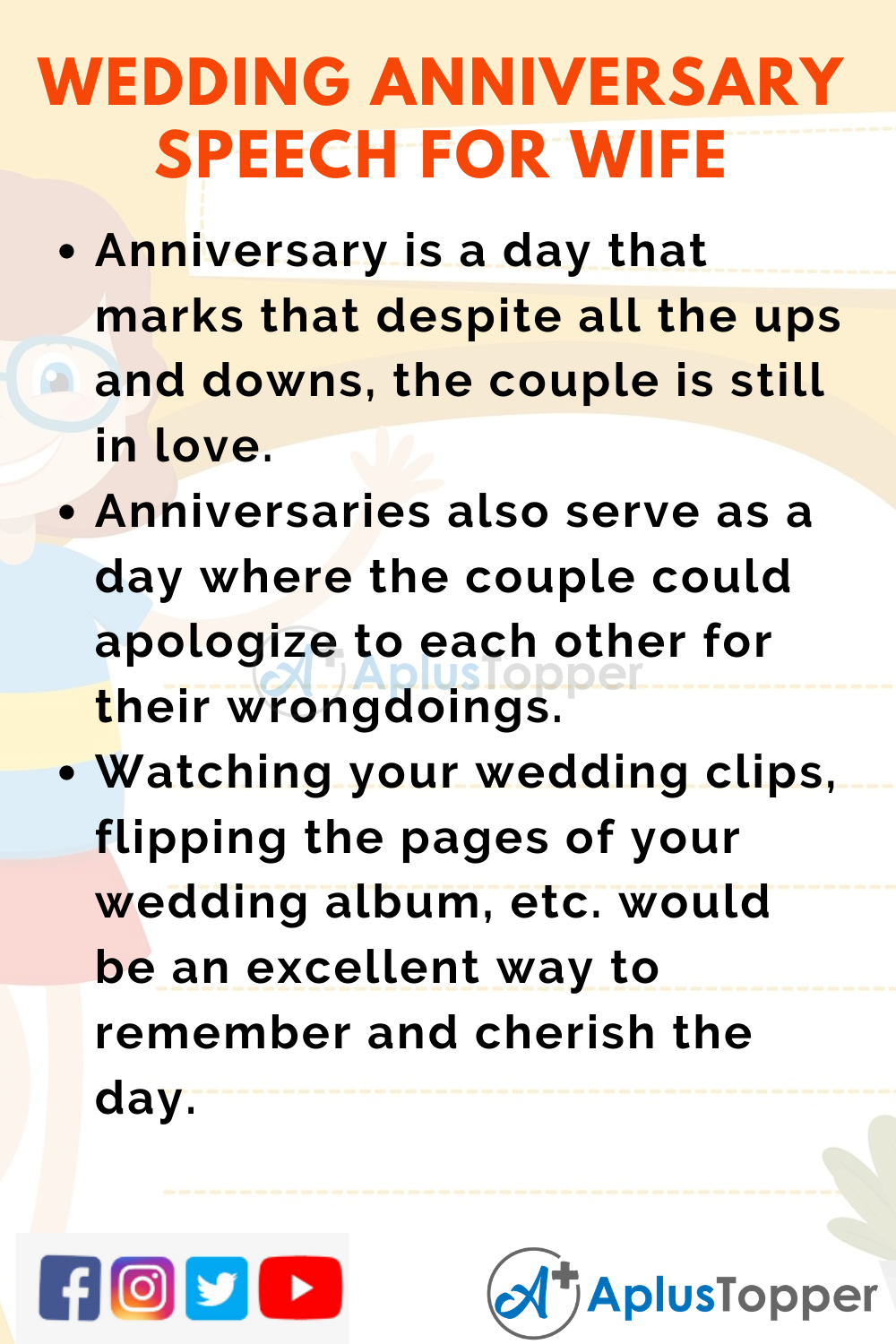 Short Speech On Wedding Anniversary for Wife 150 Words In English