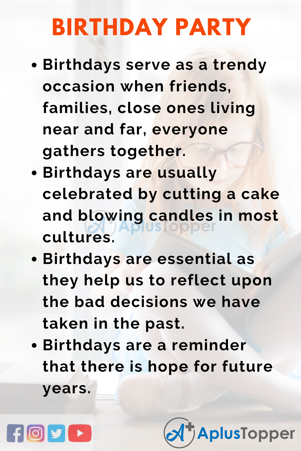 Short Welcome Speech for A Birthday Party 150 Words In English