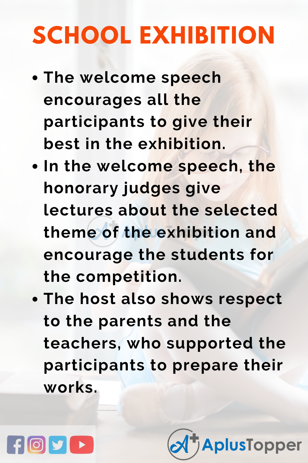 Short Welcome Speech for School Exhibition 150 Words In English