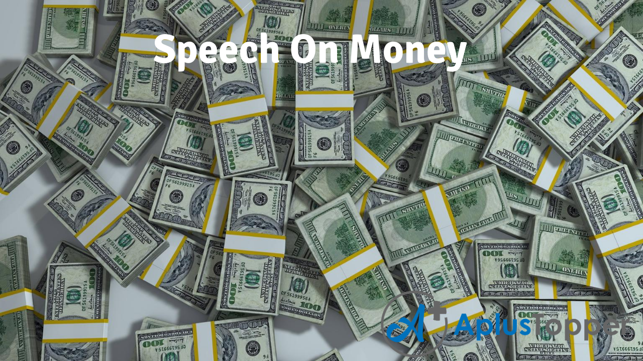 a speech about value of money