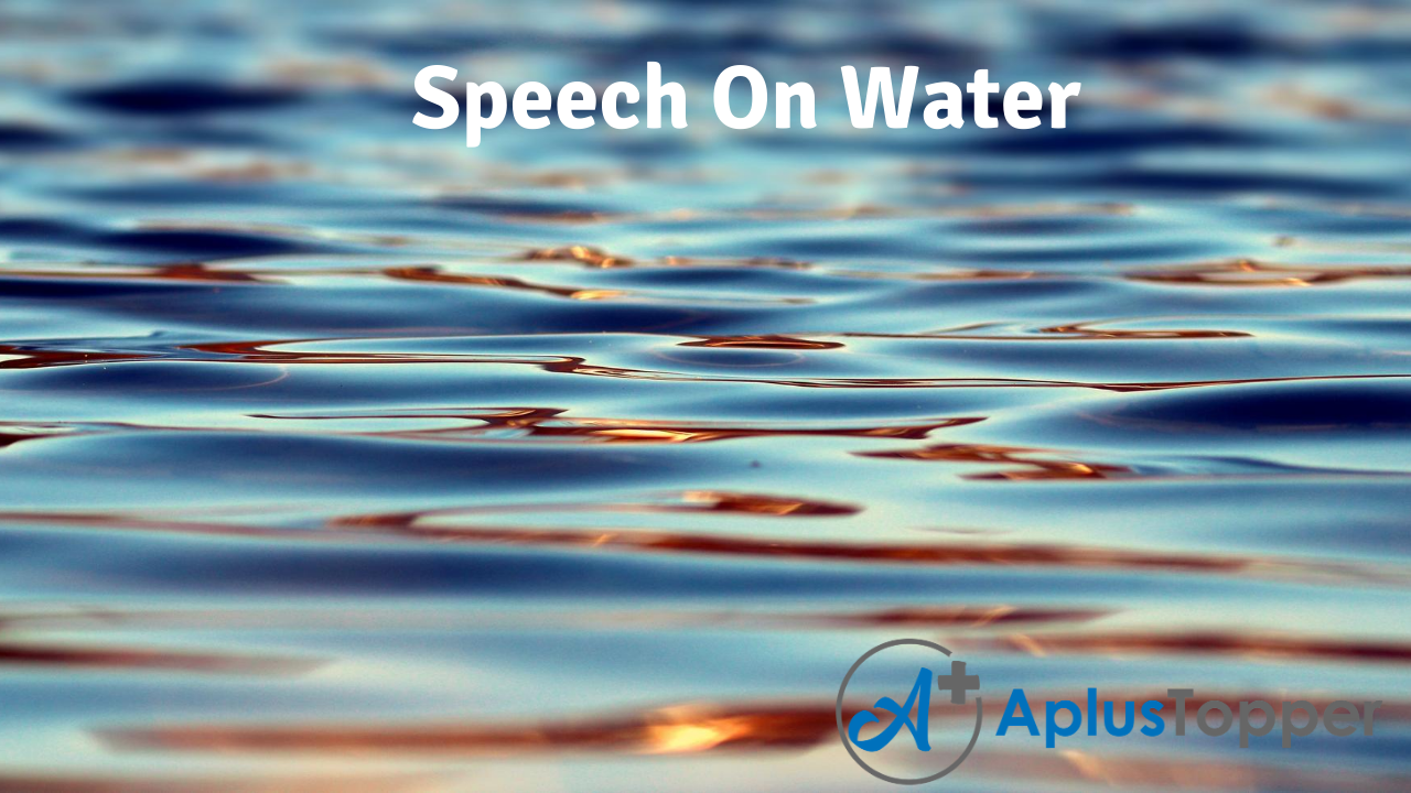speech on water in easy language