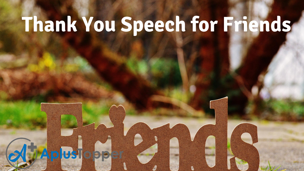 Thank You Speech for Friends In English for Students and Children ...