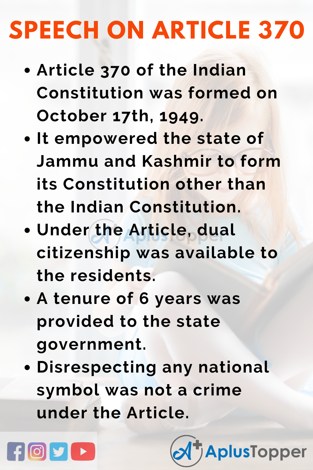 10 Lines On Article 370 Speech In English