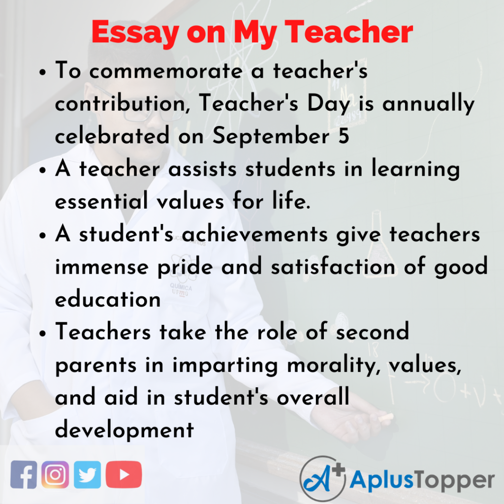 write a descriptive essay on the topic my best teacher
