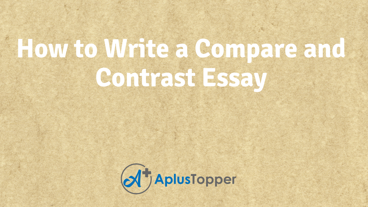 compare and contrast essay examples brainly
