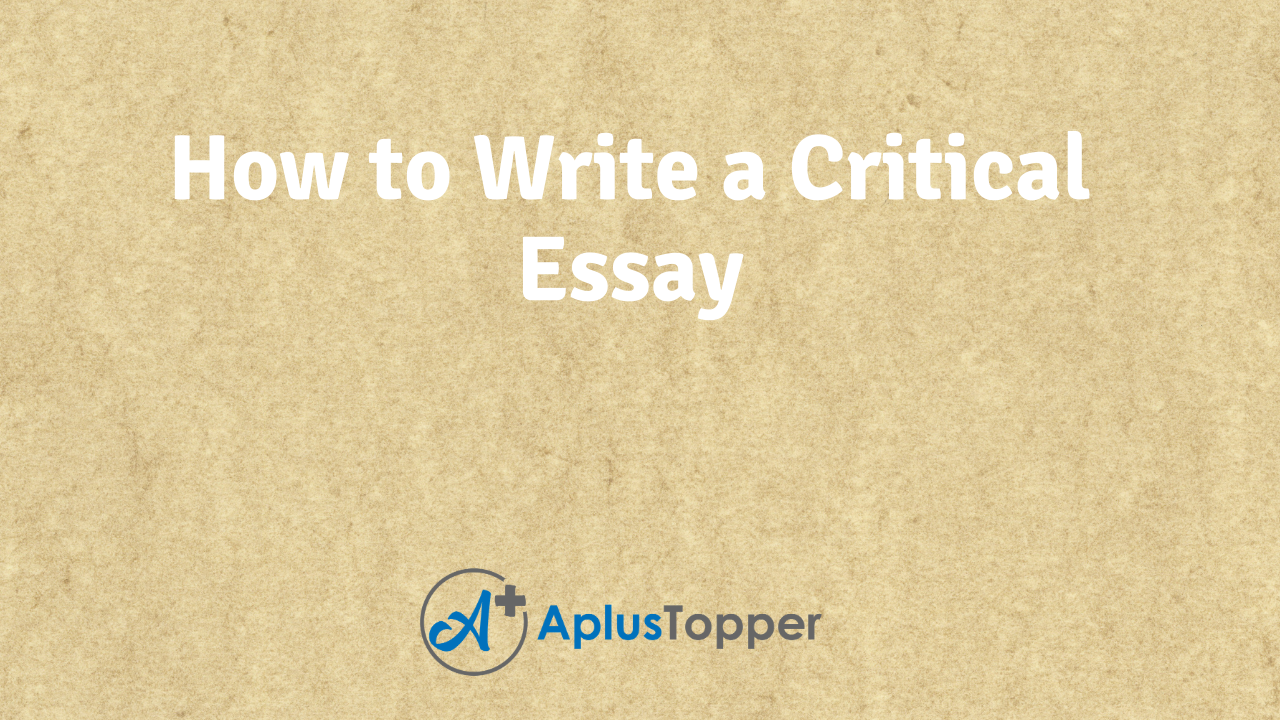 what does a critical essay look like