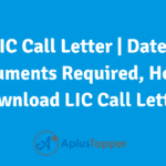 LIC Call Letter