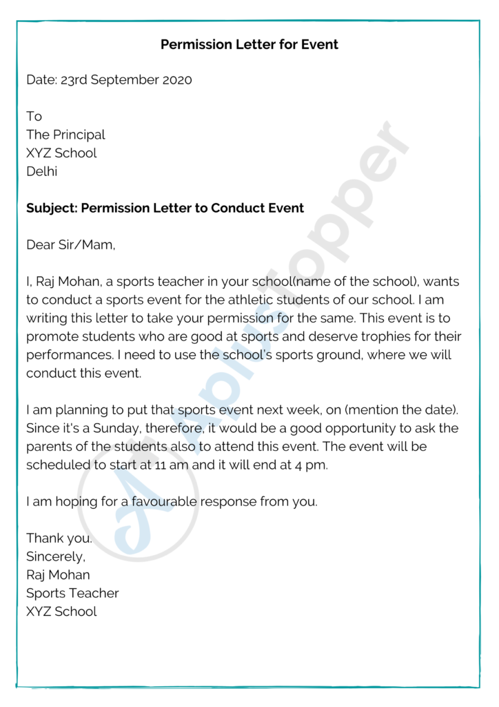 assignment permission letter