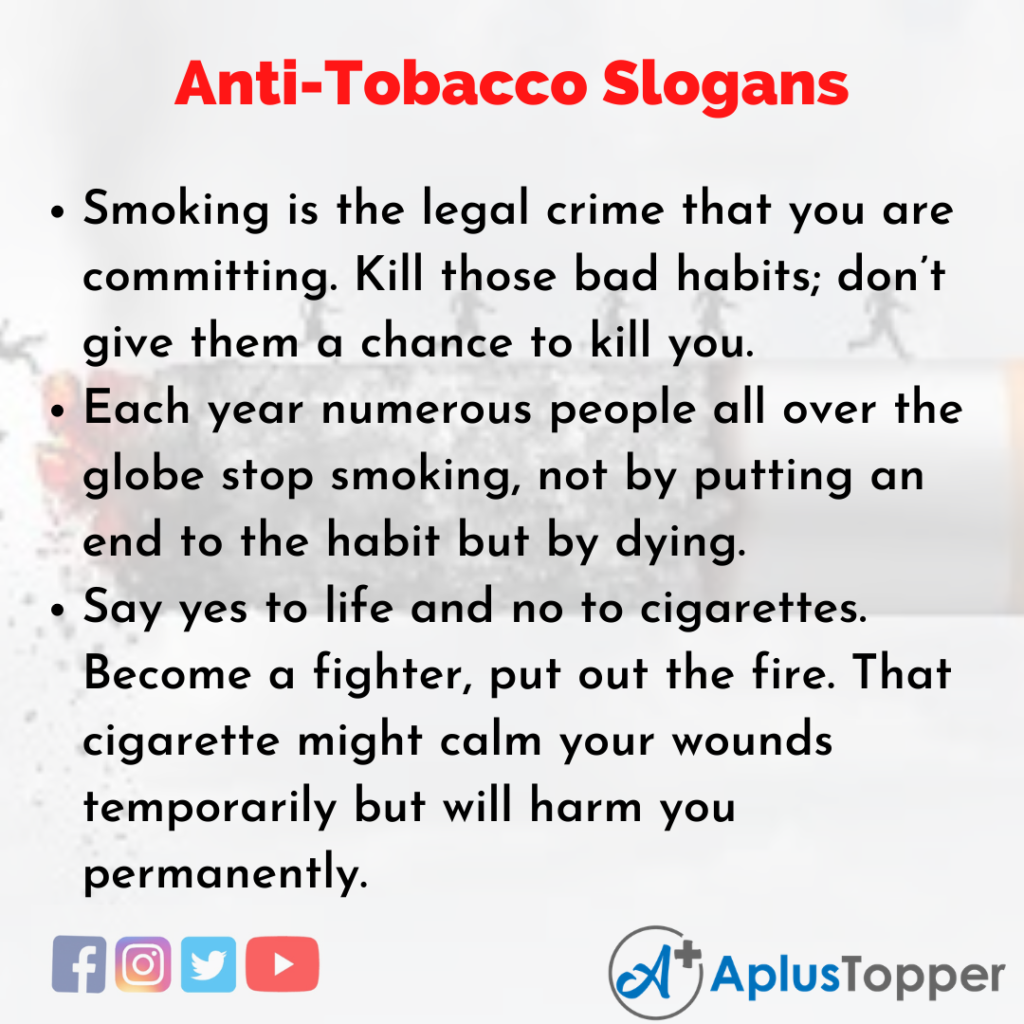 short essay on say no to tobacco