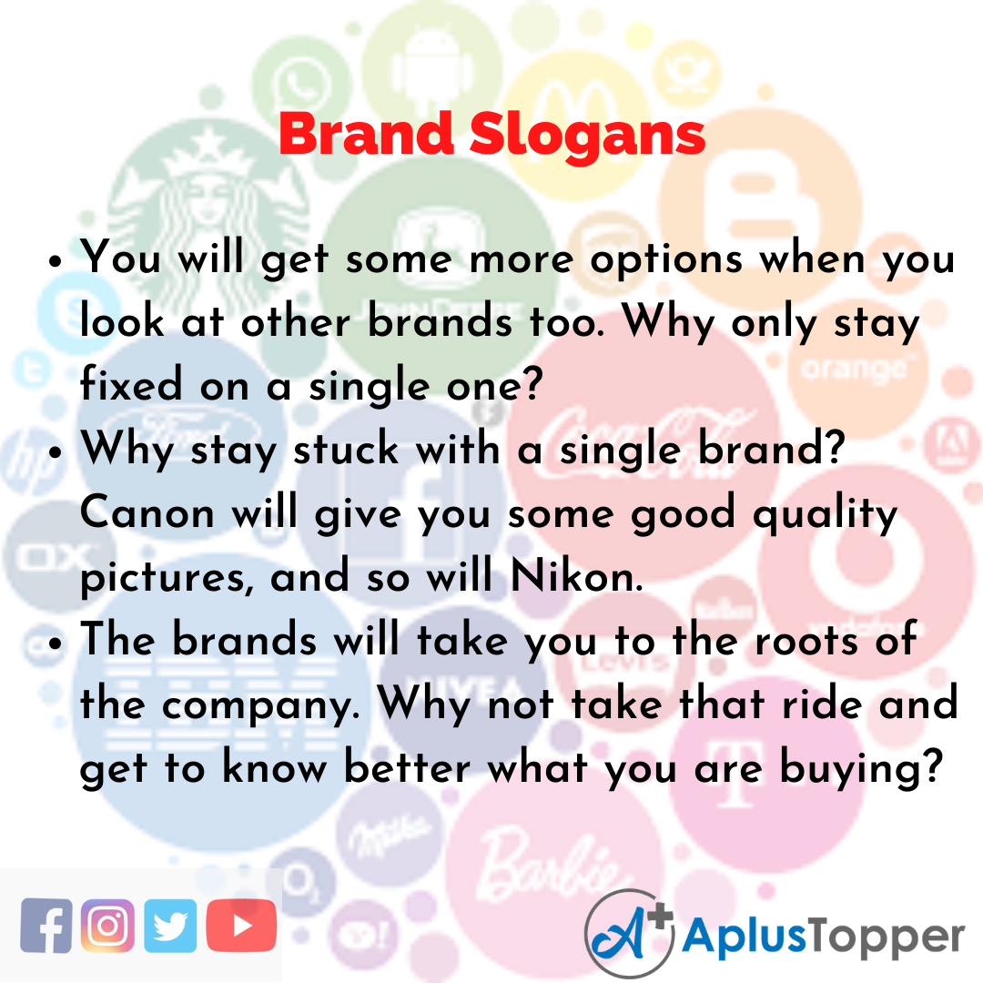 5 Slogans on Brand in English