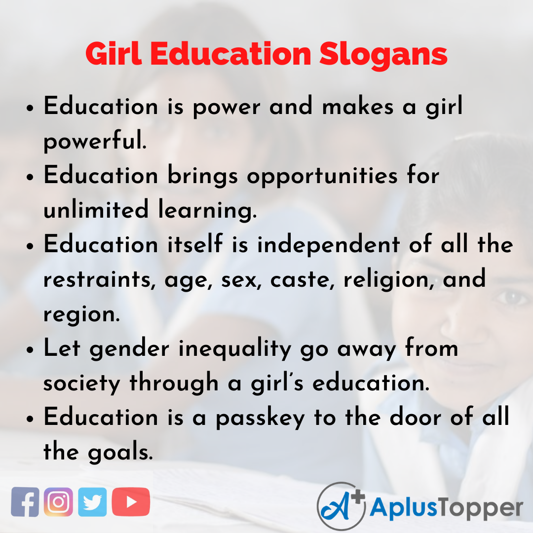 5 Slogans on Girl Education in English