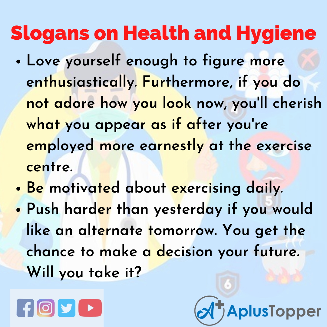 5 Slogans on Health and Hygiene in English