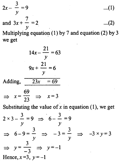 ML Aggarwal Class 9 Solutions for ICSE Maths Chapter 5 Simultaneous Linear Equations Chapter Test img-16