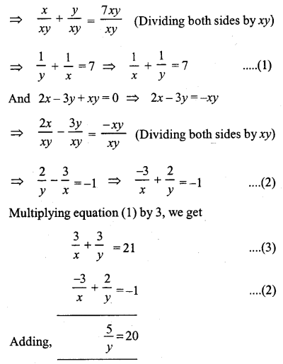 ML Aggarwal Class 9 Solutions for ICSE Maths Chapter 5 Simultaneous Linear Equations Chapter Test img-6