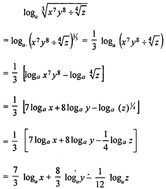 ML Aggarwal Class 9 Solutions for ICSE Maths Chapter 9 Logarithms Chapter Test img-1