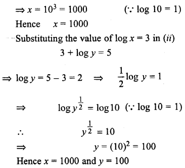 ML Aggarwal Class 9 Solutions for ICSE Maths Chapter 9 Logarithms Chapter Test img-13