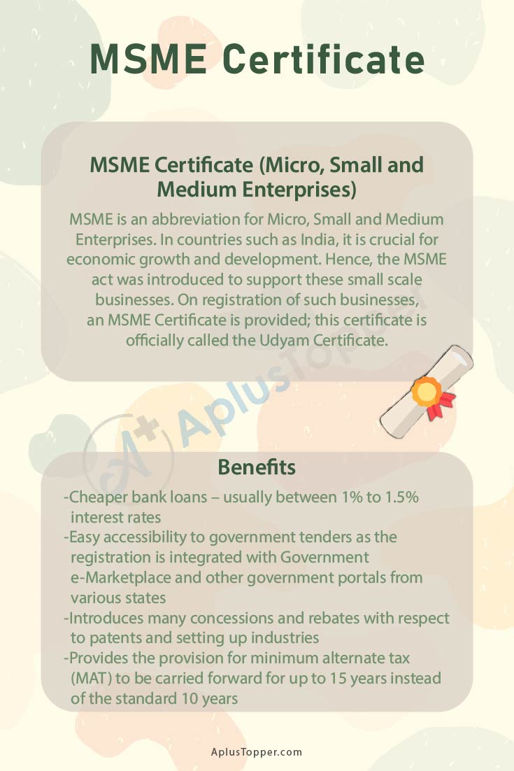 MSME Certificate