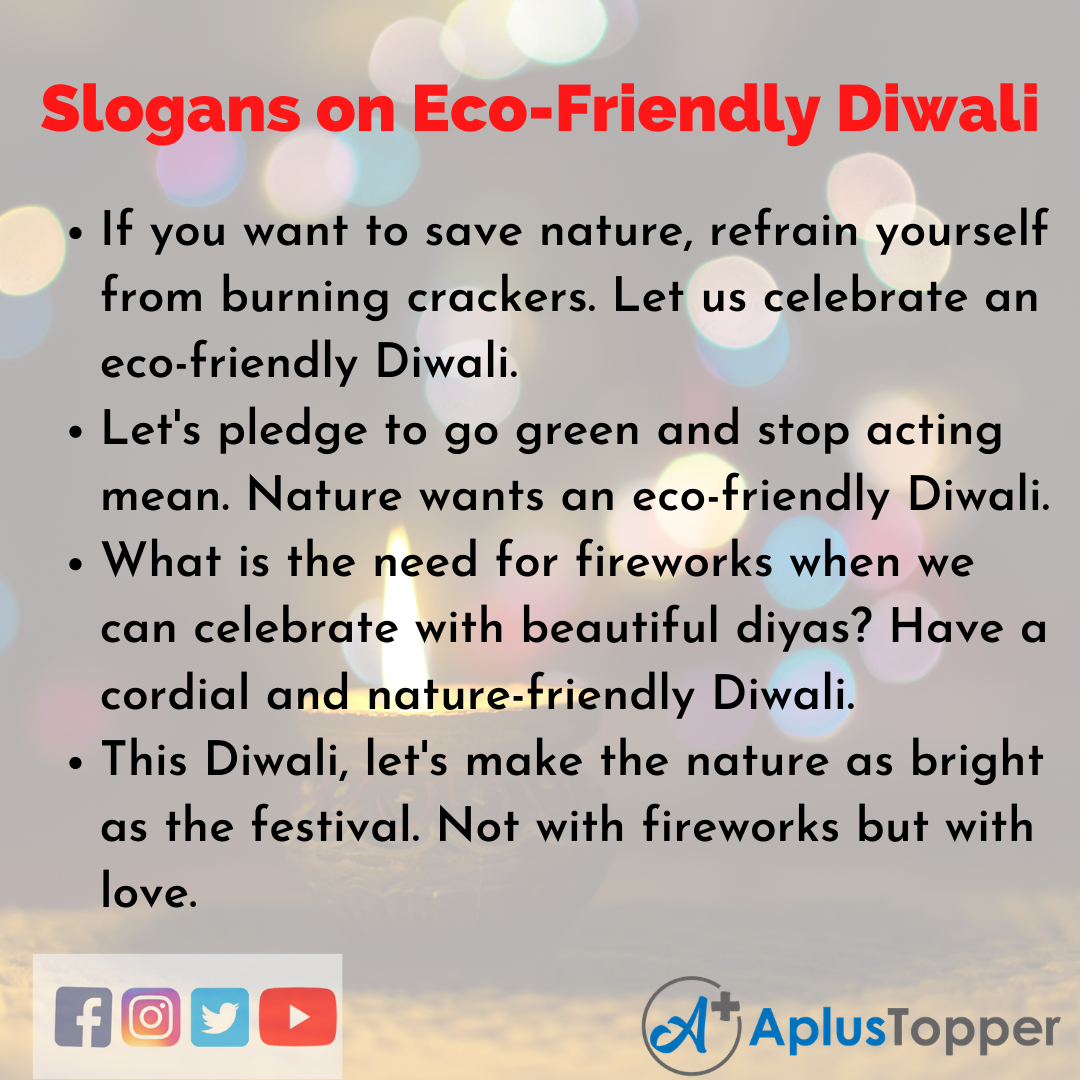 Slogans on Eco-Friendly Diwali in English