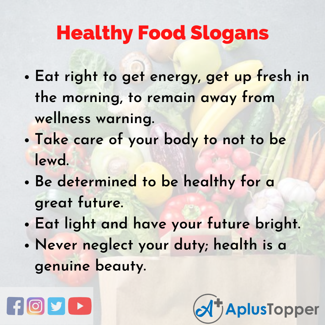 Slogans on Healthy Food in English