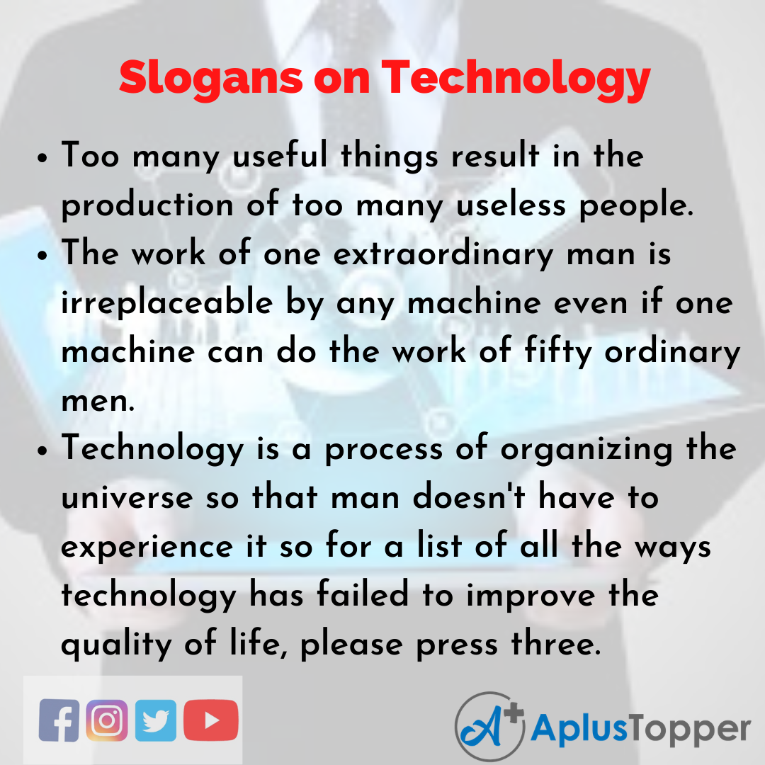 Slogans on Technology in English
