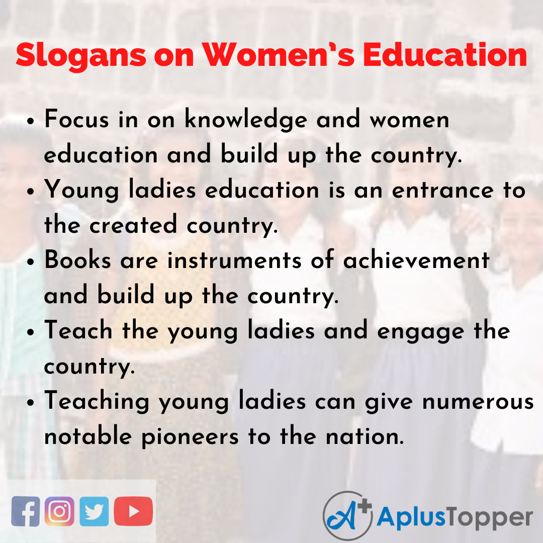 Slogans on Women’s Education in English