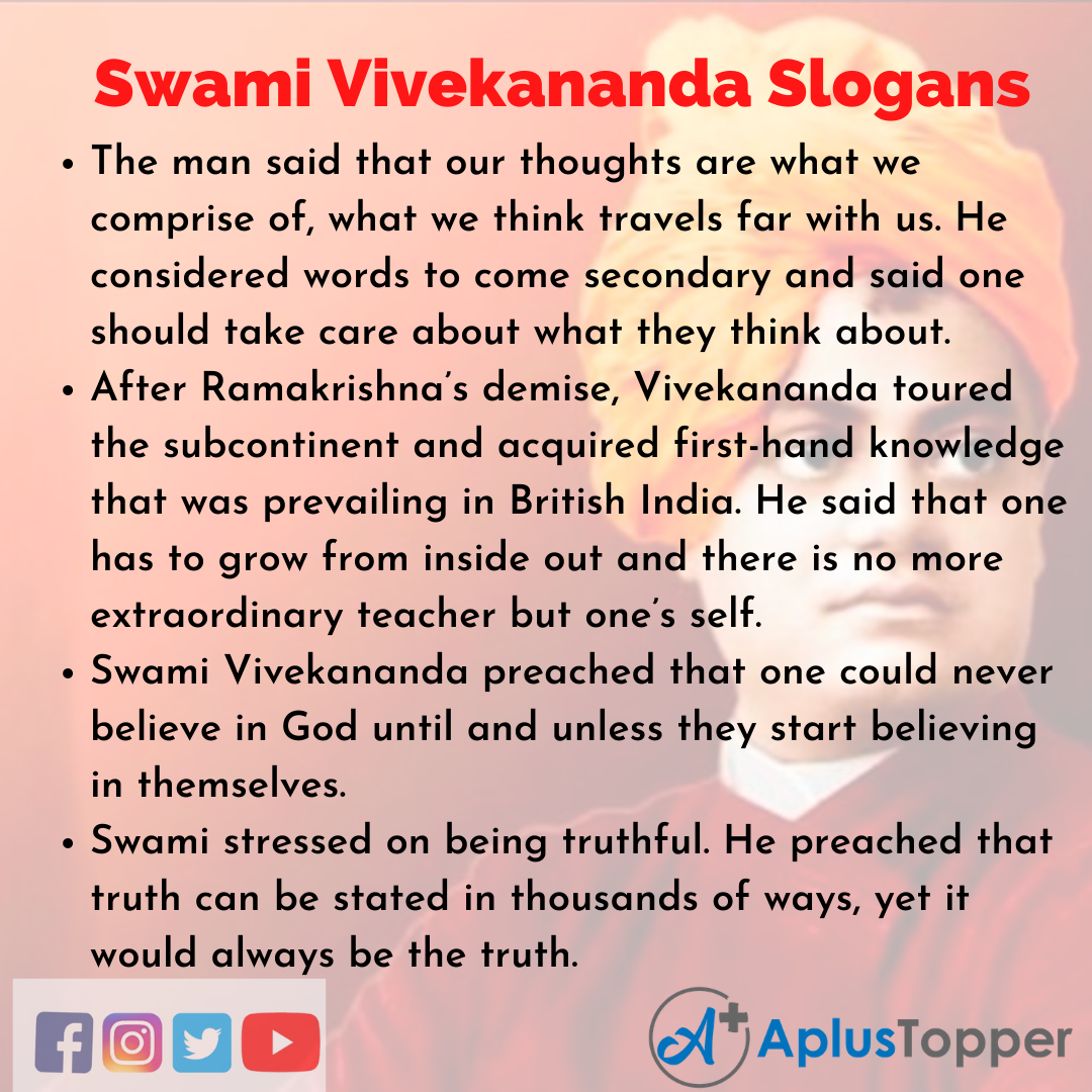 Swami Vivekananda Slogans in English