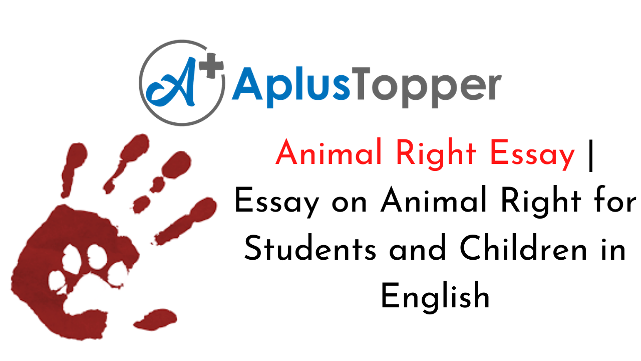 Animal Right Essay | Essay on Animal Right for Students and Children in  English - A Plus Topper